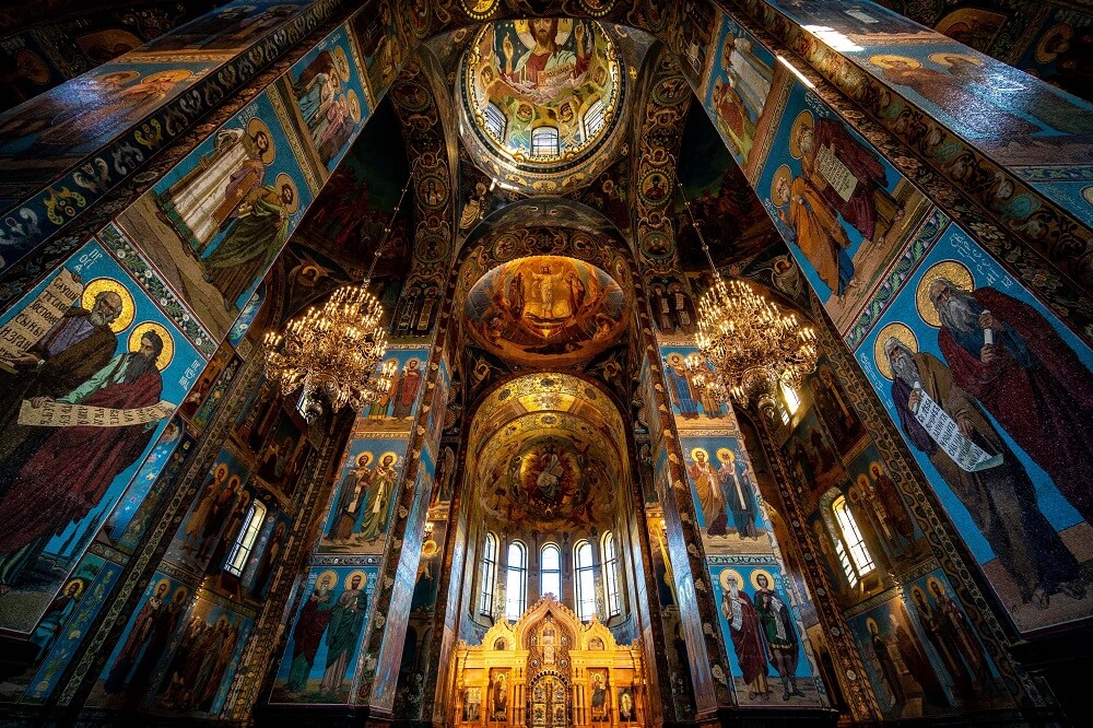 The incredible interiors of the Church of the Saviour on Spilled Blood