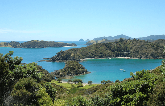 Bay of Islands on New Zealand's North Island