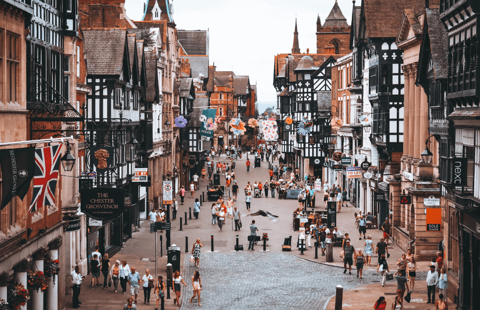 Medieval street in Chester