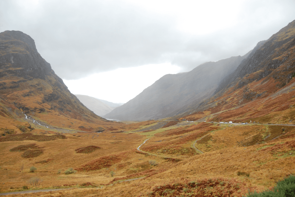 The austere natural beauty of Glen Coe in the heart of Scottish Highlands