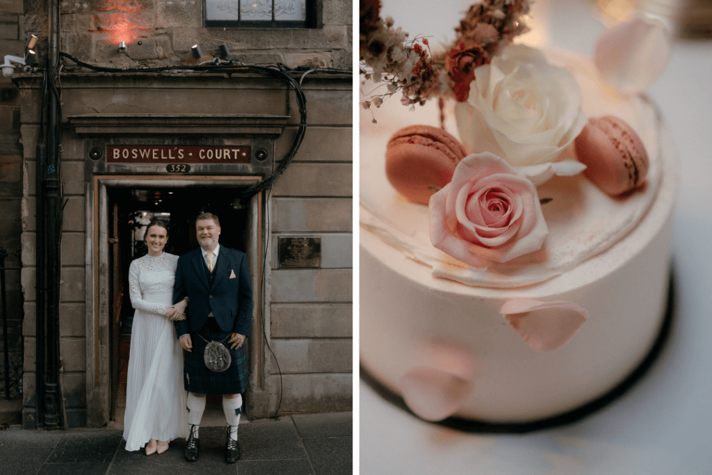 The Witchery and our wedding cake - our elopement in Scotland story