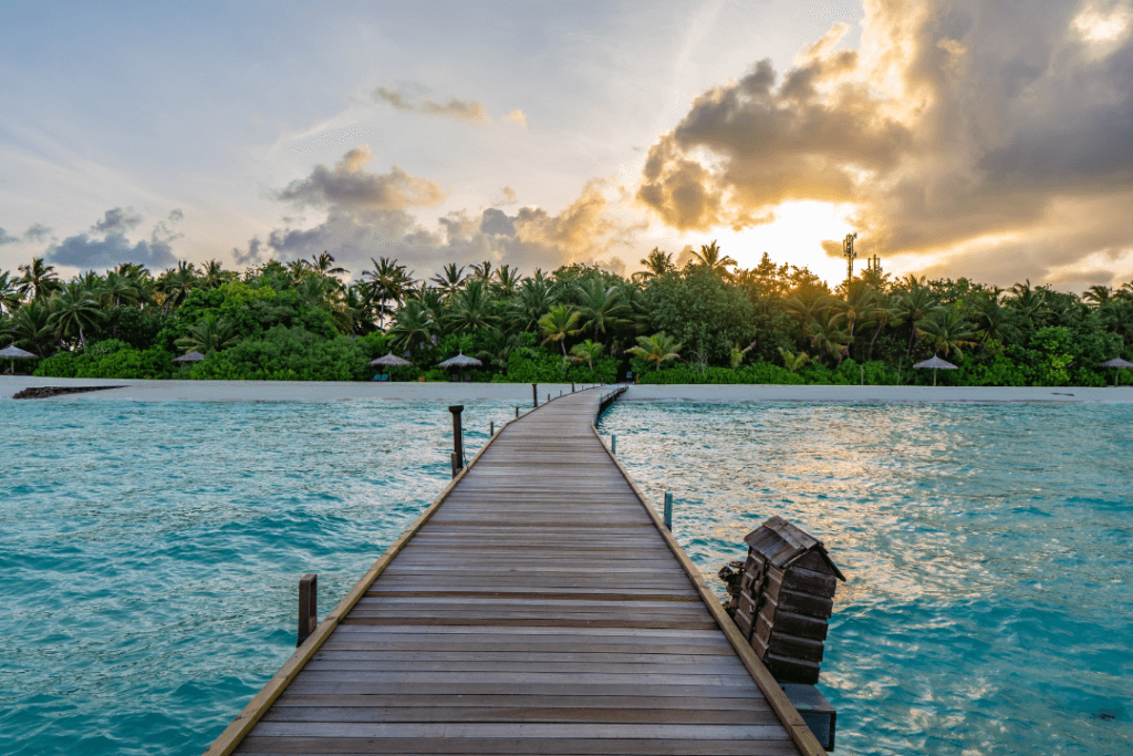 A Maldives sunset
