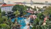 An aerial shot of the Anantara Riverside Bangkok resort