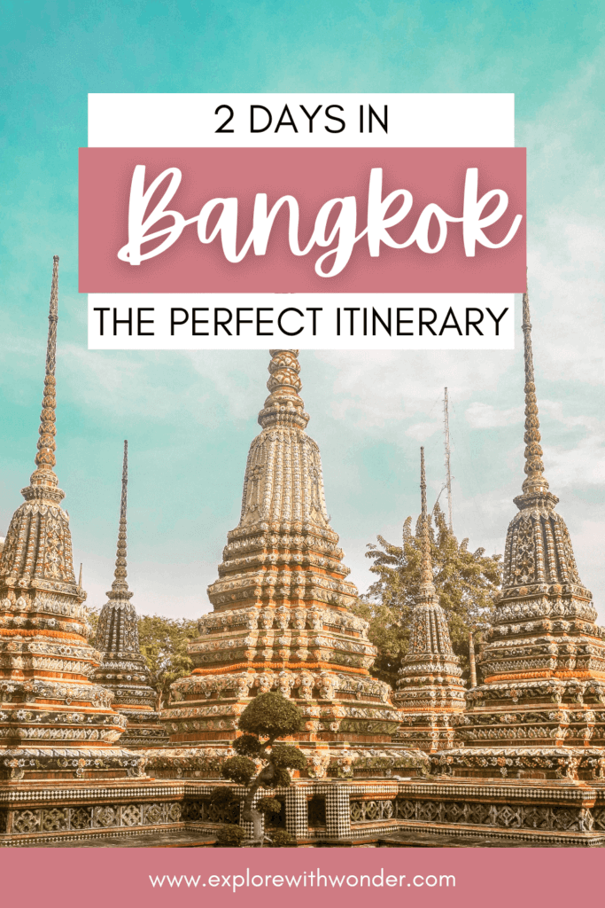 2 days in Bangkok itinerary Pinterest pin