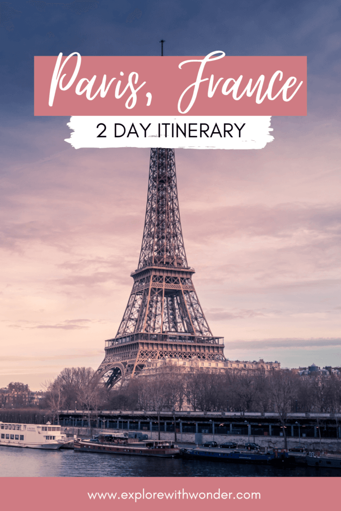 2 days in Paris Pinterest pin