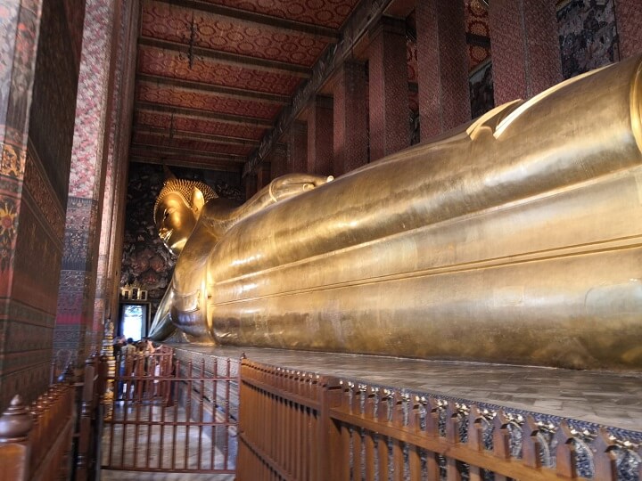 The magnificent giant reclining Buddha at Wat Pho