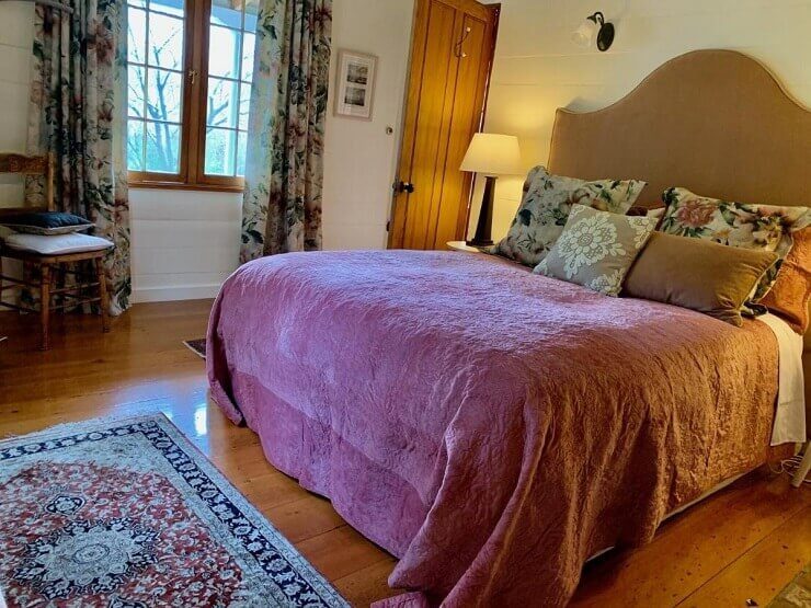 The comfy bedroom at Mill Cottage