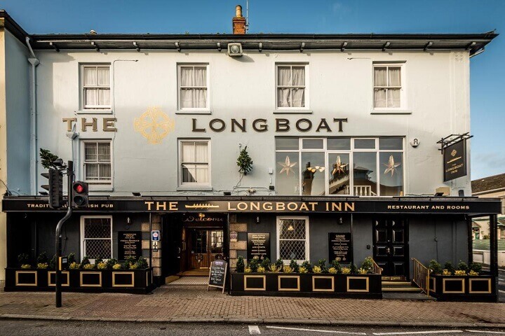 The exterior of the Longboat Inn