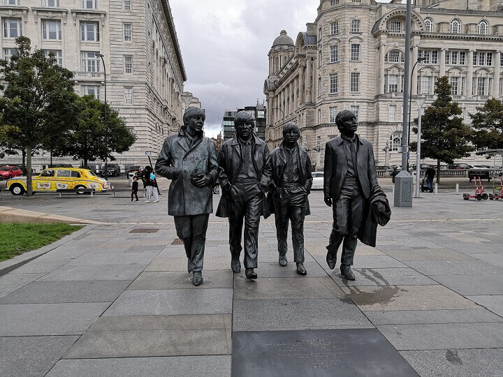 The Beatles Statue on Liverpool Waterfront