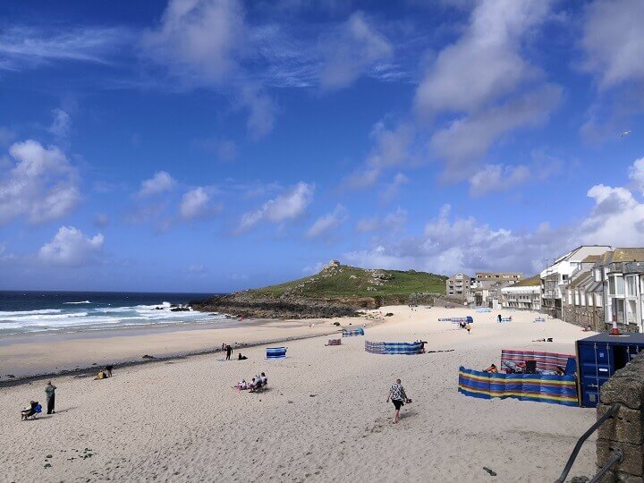 The beach in St Ives, Cornwall