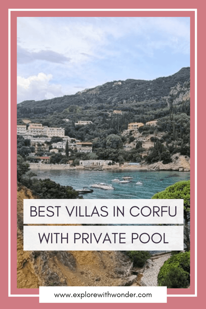 Villas in Corfu with Private Pool Pinterest Pin