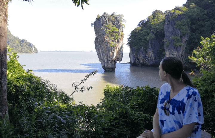 Ksenia visiting the James Bond Island in Thailand
