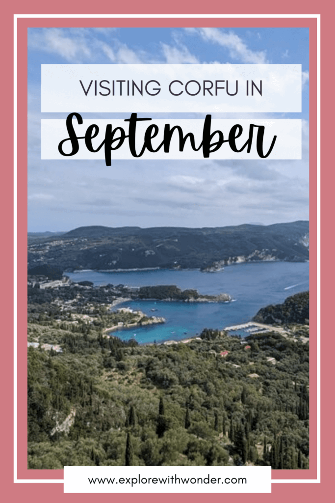 Corfu in September Pinterest Pin