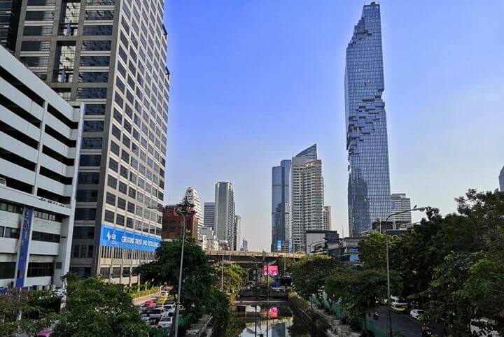 The skyscrapers of Silom - one of the best areas to stay in Bangkok