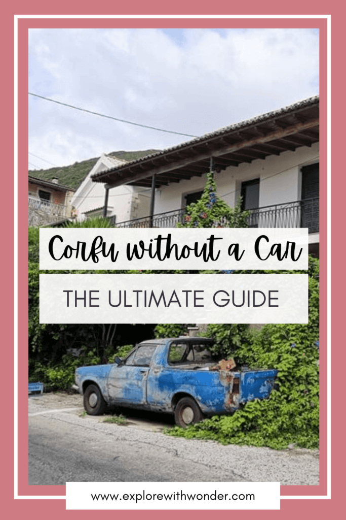 Corfu Without a Car Pinterest Pin