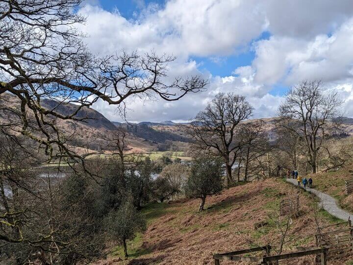 The view of Rydal Water that you can enjoy along the coffin route from Ambleside to Grasmere